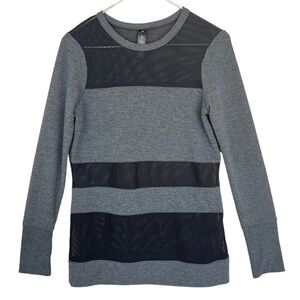 Yogalicious Mesh Panel‎ Long Sleeve Athletic Pullover Top